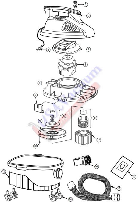 ProTeam ProGuard 4 Portable Wet/Dry Vacuum Parts List & Schematic | USA Vacuum