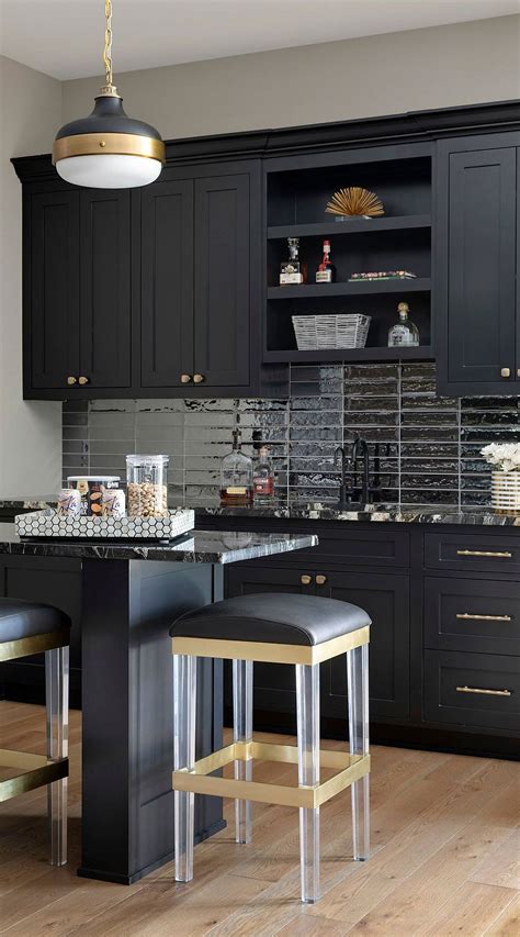 Black Kitchen Cabinets With Backsplash – Things In The Kitchen