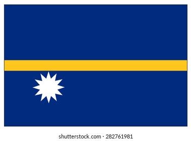 National Flag Republic Nauru Original Colors Stock Vector (Royalty Free ...