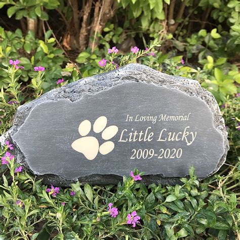 Personalized Pet Memorial Stone Pet Grave Marker Garden Stone | Etsy