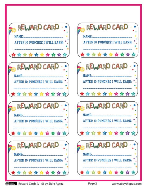 Reward Card Template