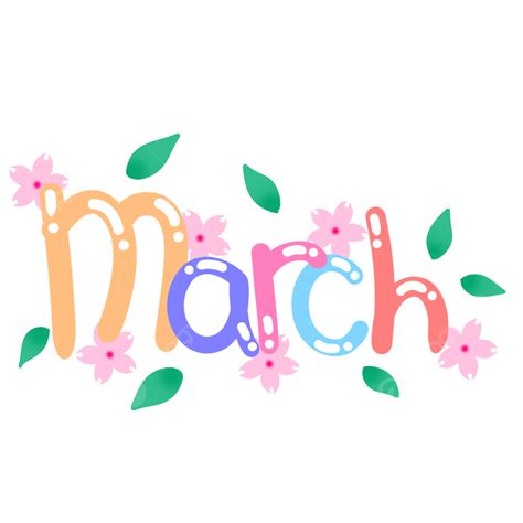 Handwrite Hd Transparent, Cute And Cheerful Pastel Color March Handwriting, Maret, Month ...