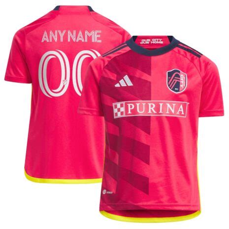 adidas St. Louis City SC Youth Red 2023 CITY Kit Replica Custom Jersey ...