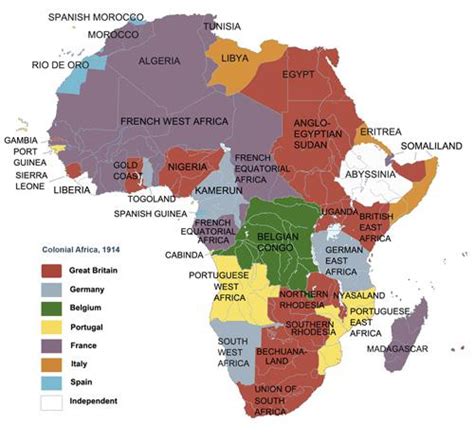 Map of Africa before the outbreak of WW1 : r/MapPorn