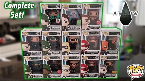 My Complete Exclusive Arrow Funko Pop Set Review - YouTube