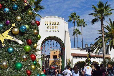 Holidays at Universal Studios Hollywood - Christmas Tree at Entrance Wizarding World Of Harry ...