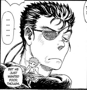 Why does guts look so silly with an eyepatch? Was he going through a pirate phase? : r/Berserk