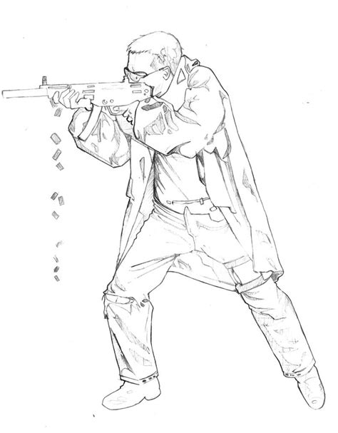 gun man pencils by lycanlauren on DeviantArt