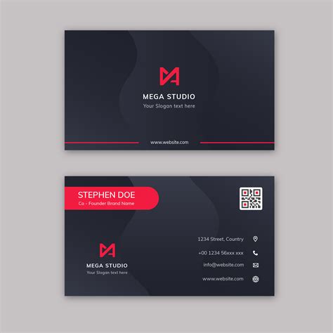 Modern and minimalist business card template 691165 Vector Art at Vecteezy