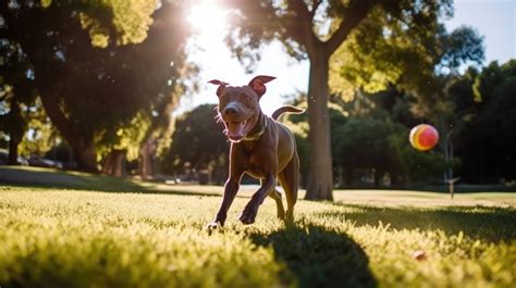 A dog playing fetch