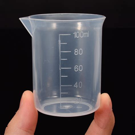 100ml Transparent Plastic Graduated Cylinder Measuring Cup Beaker Lab | Shopee Philippines
