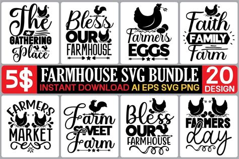 Farmhouse SVG Bundle Bundle · Creative Fabrica