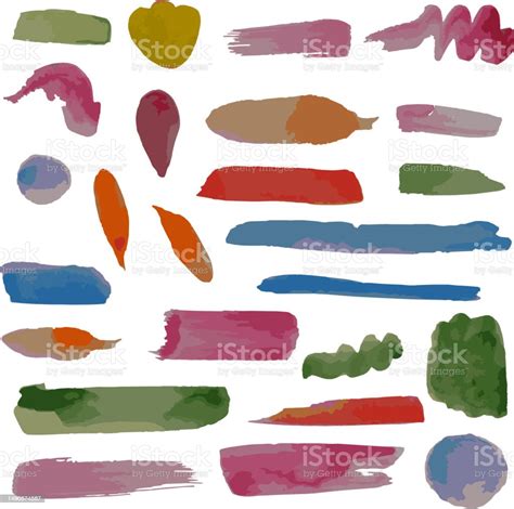 Big Set Of Digital Brushes For Digital Art Stock Illustration - Download Image Now - Abstract ...