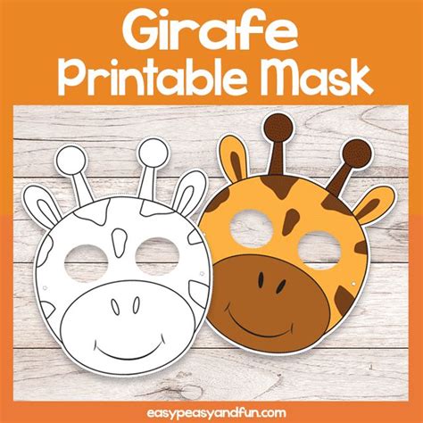 Printable Giraffe Mask Template | Mask template, Giraffe, Bear mask ...