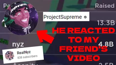 Project Supreme Just Reacted To My Friend's Video(Pls Donate) - YouTube