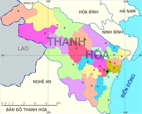 Giới thiệu bản đồ hành chính tỉnh Thanh Hóa và thành phố thuôc tỉnh