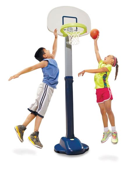 Little Tikes Adjust and Jam Pro Basketball Set, Blue. 5 height adjustments ranging from 4 - 6 ...