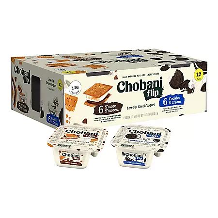 Chobani Flip Cookies & Cream and S'more S'mores (12 pk.) - Sam's Club