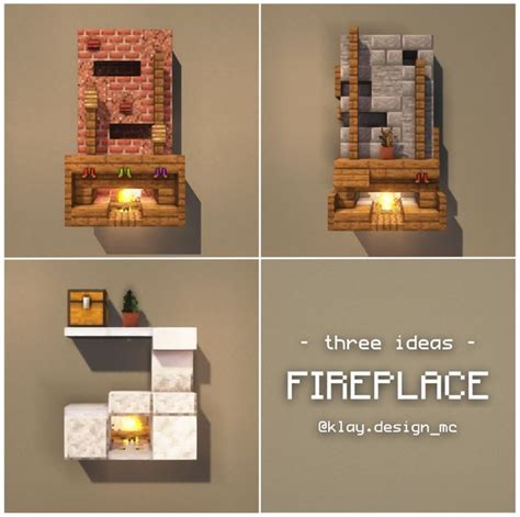 𝗞𝗟𝗔𝗬 • Minecraft Designer on Instagram: "There's some fireplace ideas ...