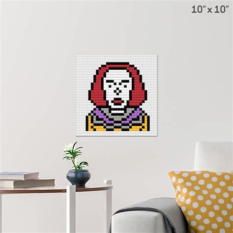 Pennywise Pixel Art Wall Poster - Build Your Own with Bricks! - BRIK