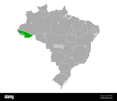 Map of Acre in Brazil Stock Photo - Alamy