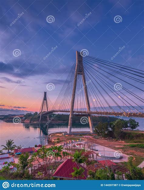 Wonderful Sunset at Barelang Bridge Batam Island Indonesia Stock Image ...