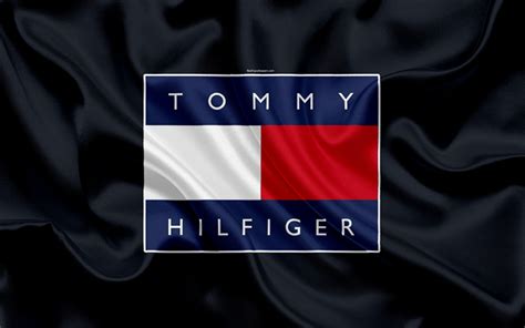 Download wallpapers Tommy Hilfiger, logo, emblem, 4k, silk texture, creative, fabric texture for ...