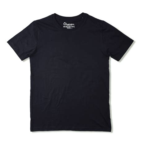 Crew Neck Black T-Shirt | Clueman