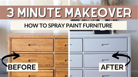 How to Spray Paint Furniture | 3 Minute Makeover - YouTube