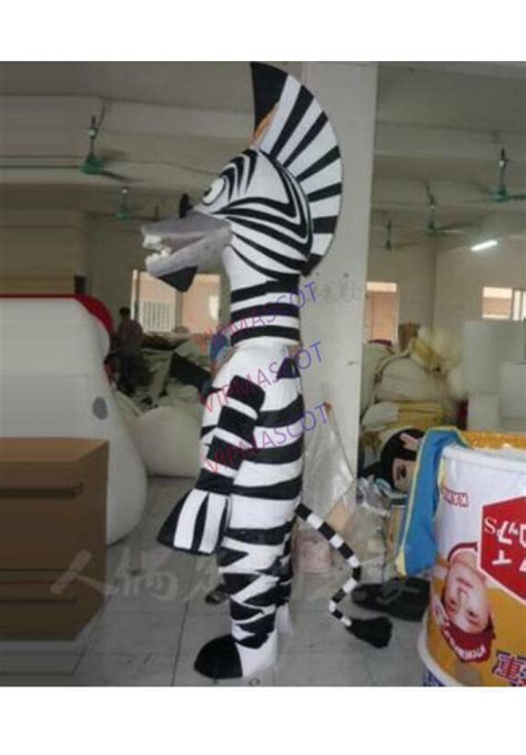 Madagascar 3 Marty Zebra Mascot Costume Halloween Cosplay Party Game Adults Size