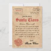 Personalized Letter from Santa Claus Invitation | Zazzle