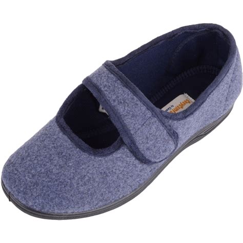 Women's Slip On EE Wide Fitting Slippers - Absolute Footwear