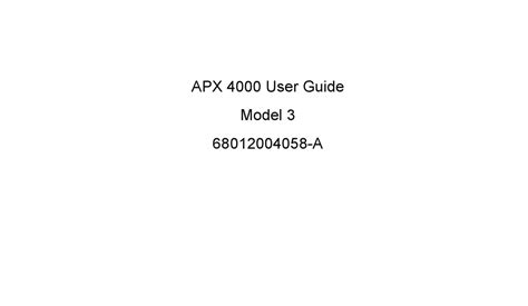 MOTOROLA ASTRO APX 4000 SERIES QUICK REFERENCE CARD Pdf Download ...