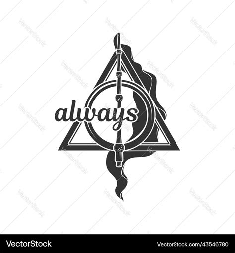 Deathly hallows a symbol from the harry potter Vector Image