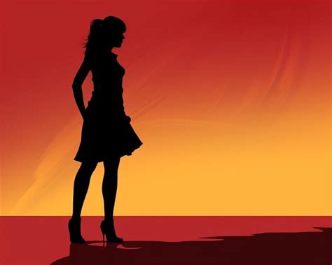 Premium AI Image | silhouette of a woman standing in front of a sunset