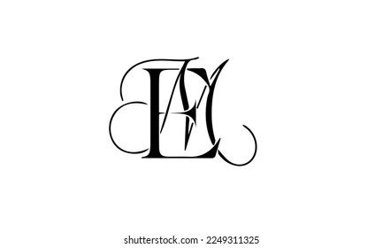 Em Monogram Logo Letter E Letter Stock Vector (Royalty Free) 2249311325 ...