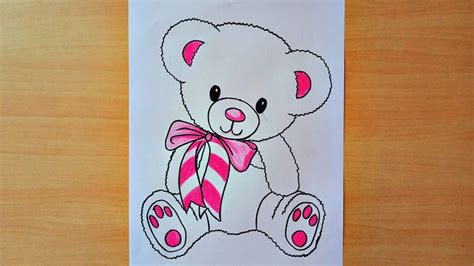 Cute Teddy Bear Drawing | Teddy bear drawing, Kids art galleries ...