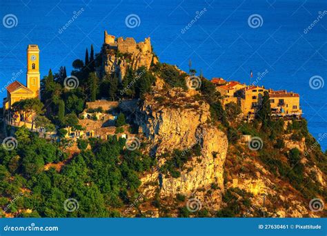 Eze village stock image. Image of cote, peak, place, french - 27630461