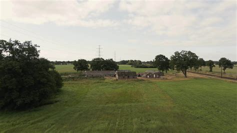 Aerial view of farm land with fields and trees 11868765 Stock Video at ...