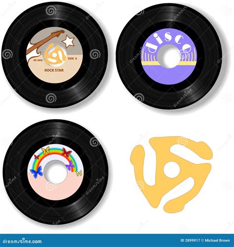 Music 45 RPM Oldies Rock Records Spindle Stock Vector - Illustration of ...