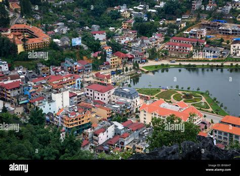 Aerial view. Sapa, Lao Cai province, Vietnam Stock Photo - Alamy