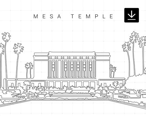 Mesa Temple Printable Wall Art Mesa Arizona Digital Art - Etsy