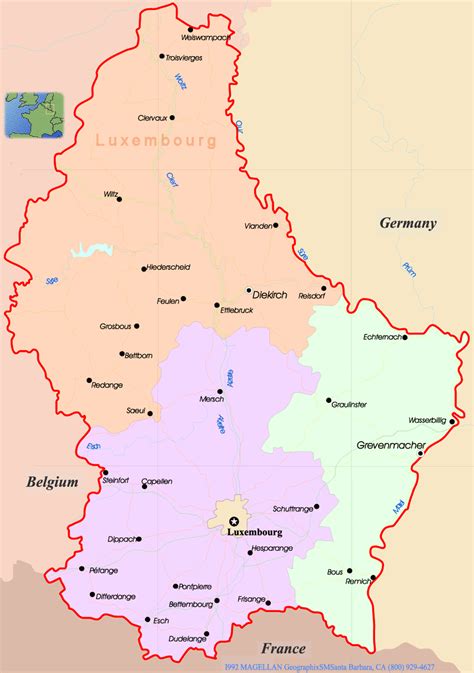 LUXEMBURGO - MAPAS GEOGRÁFICOS DE LUXEMBURGO - Mundo Hispánico™