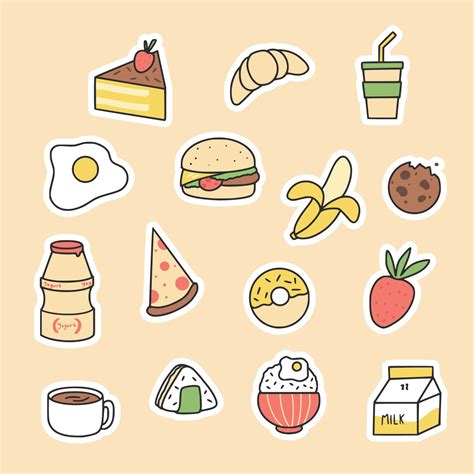 Cute Breakfast Stickers Beverage Clipart Illustration 3385579 Vector Art at Vecteezy