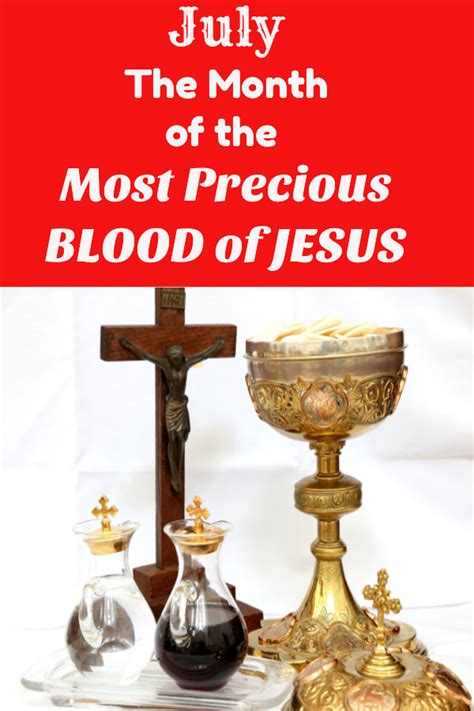 July, the Month of the Most Precious Blood of Jesus - Truly Love Learning