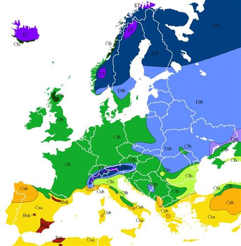 Köppen climate classification Europe | Europe map, Map, Vernacular ...