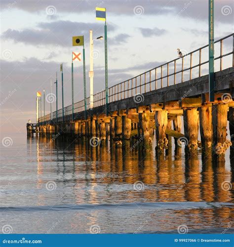 The pier at Frankston. stock photo. Image of waves, australia - 99927066