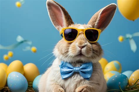 Easter Bunny With Sunglasses Free Stock Photo - Public Domain Pictures