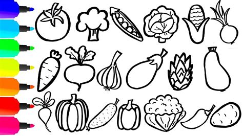 Vegetables Drawing Images With Names - 20+ Latest Vegetables Drawing Pictures With Name ...