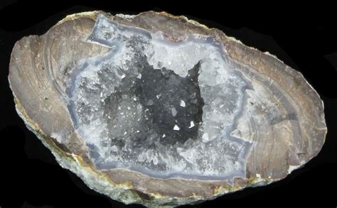 3.9" Crystal Filled Dugway Geode For Sale (#33176) - FossilEra.com